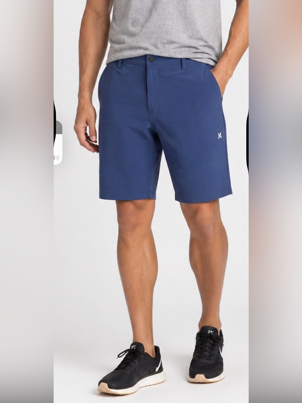 Hurley Mens Performance Shorts 38 Blue Stretch Golf Casual